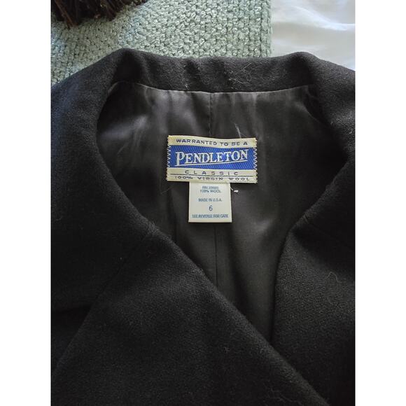 Vintage Pendleton Virgin wool Black Blazer jacket - Picture 4 of 6